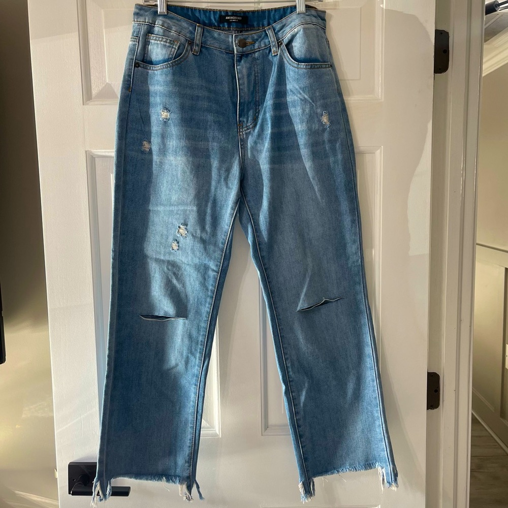 American Bazi Boyfriend Straight-leg Jeans | Size 11 Juniors